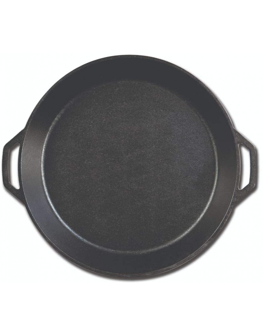 Lodge Seasoned Cast Iron Skillet with 2 Loop Handles 17 Inch Ergonomic Frying Pan