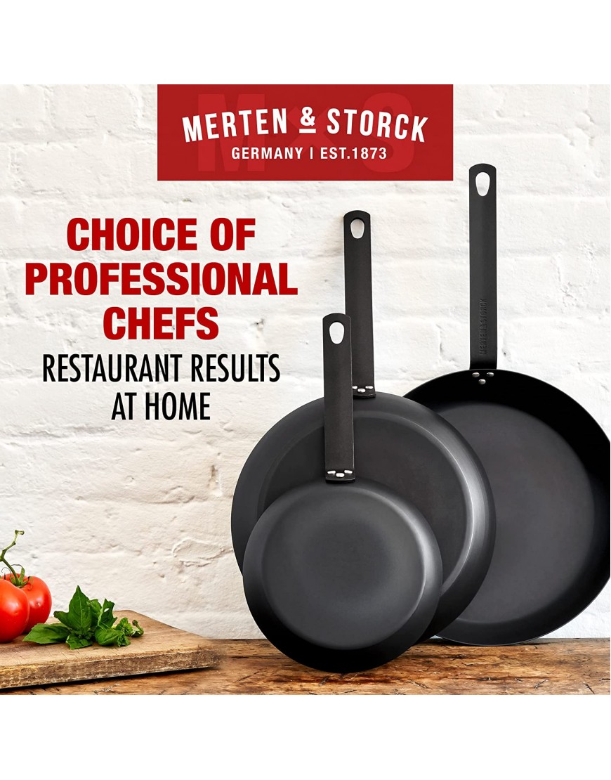 Merten & Storck Carbon Steel 8 Frying Pan Skillet Black