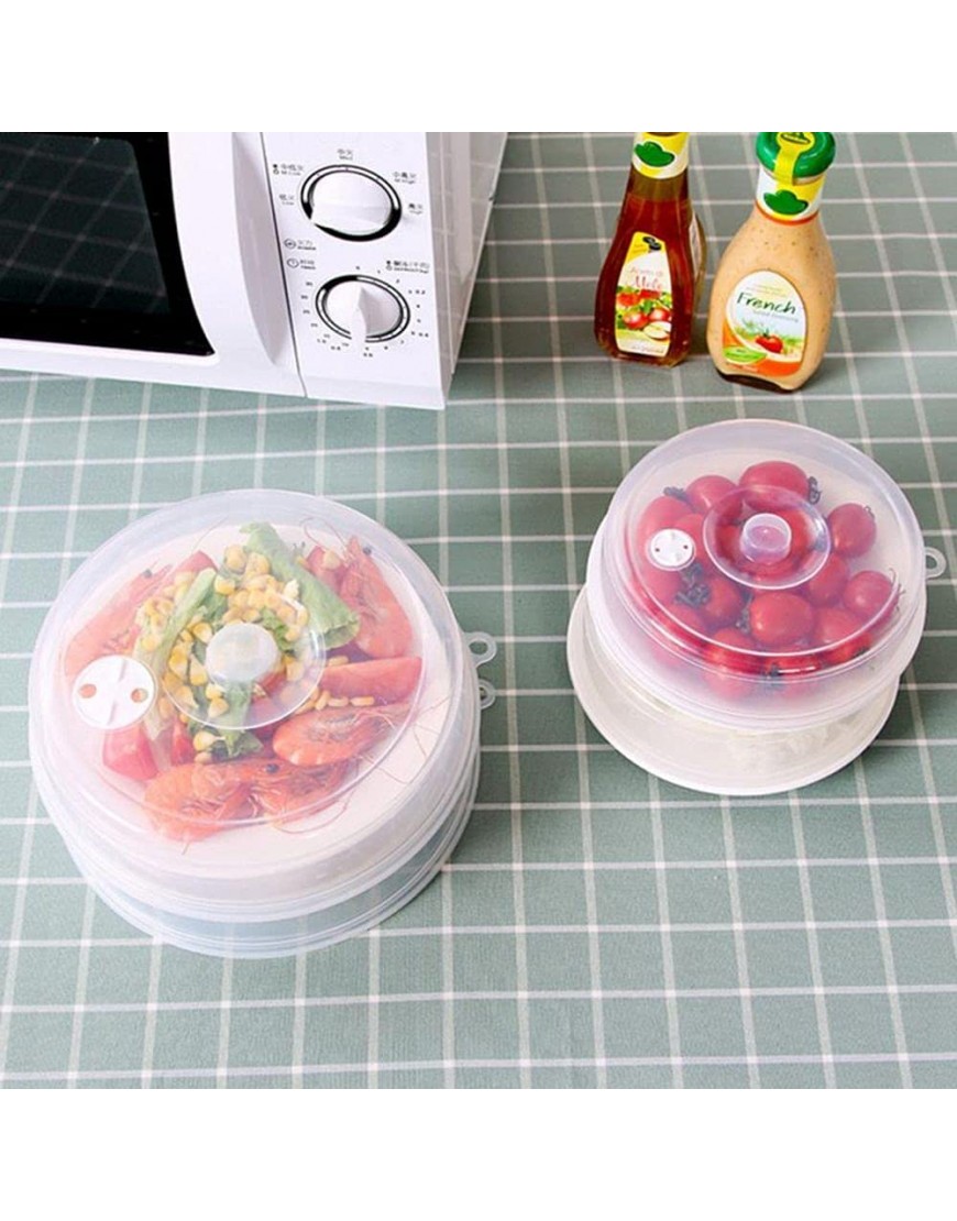 MHDTN S L Size Food Splatter Guard Microwave Food Anti-Sputtering Cover Oven Oil Cap with Steam Vents Splatter Lid CookwareL