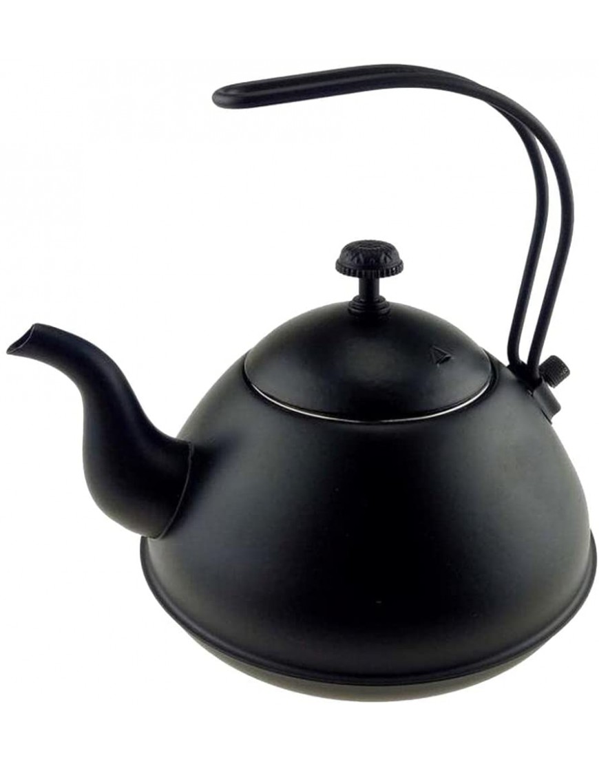 Newmind 2L Tea Kettle Coffee Pot Stainless Steel Stovetop Teapot Stove Teakettles Black 13X14X10cm