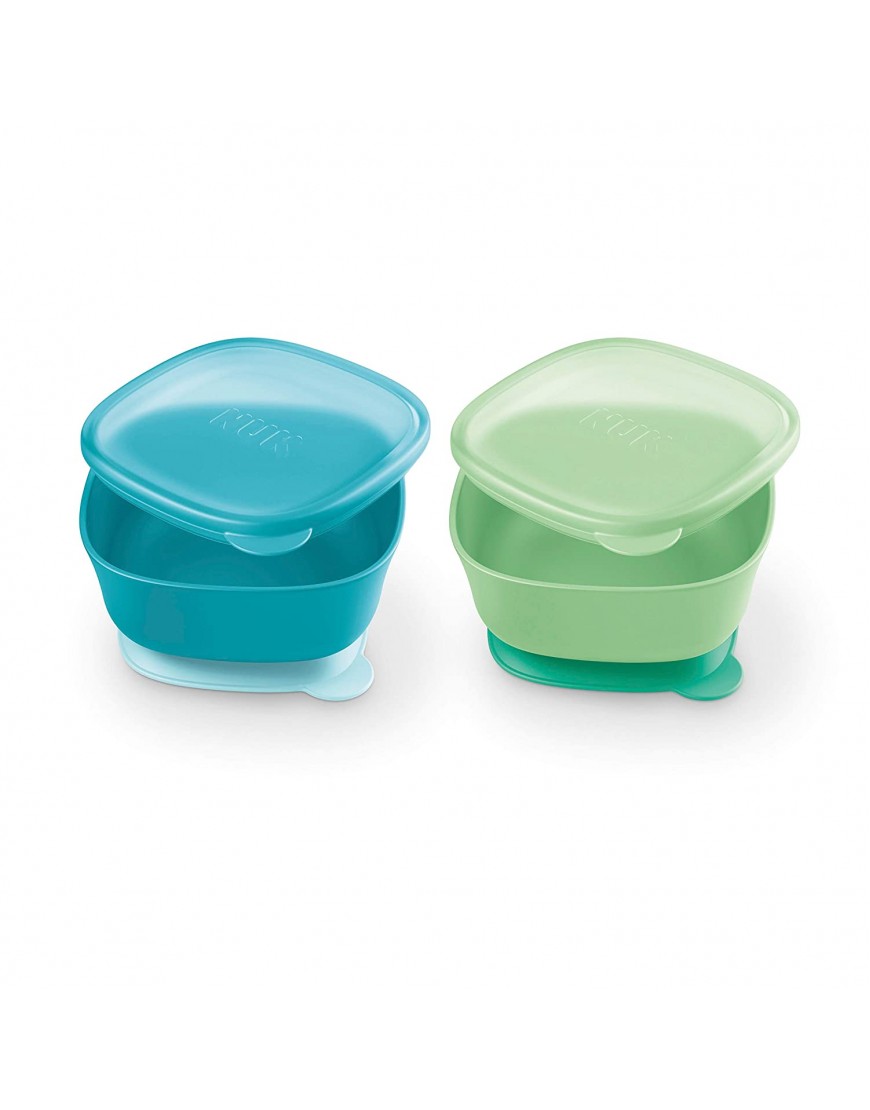 NUK Suction Bowl and Lid Assorted Colors 2 Pack 6+ Months