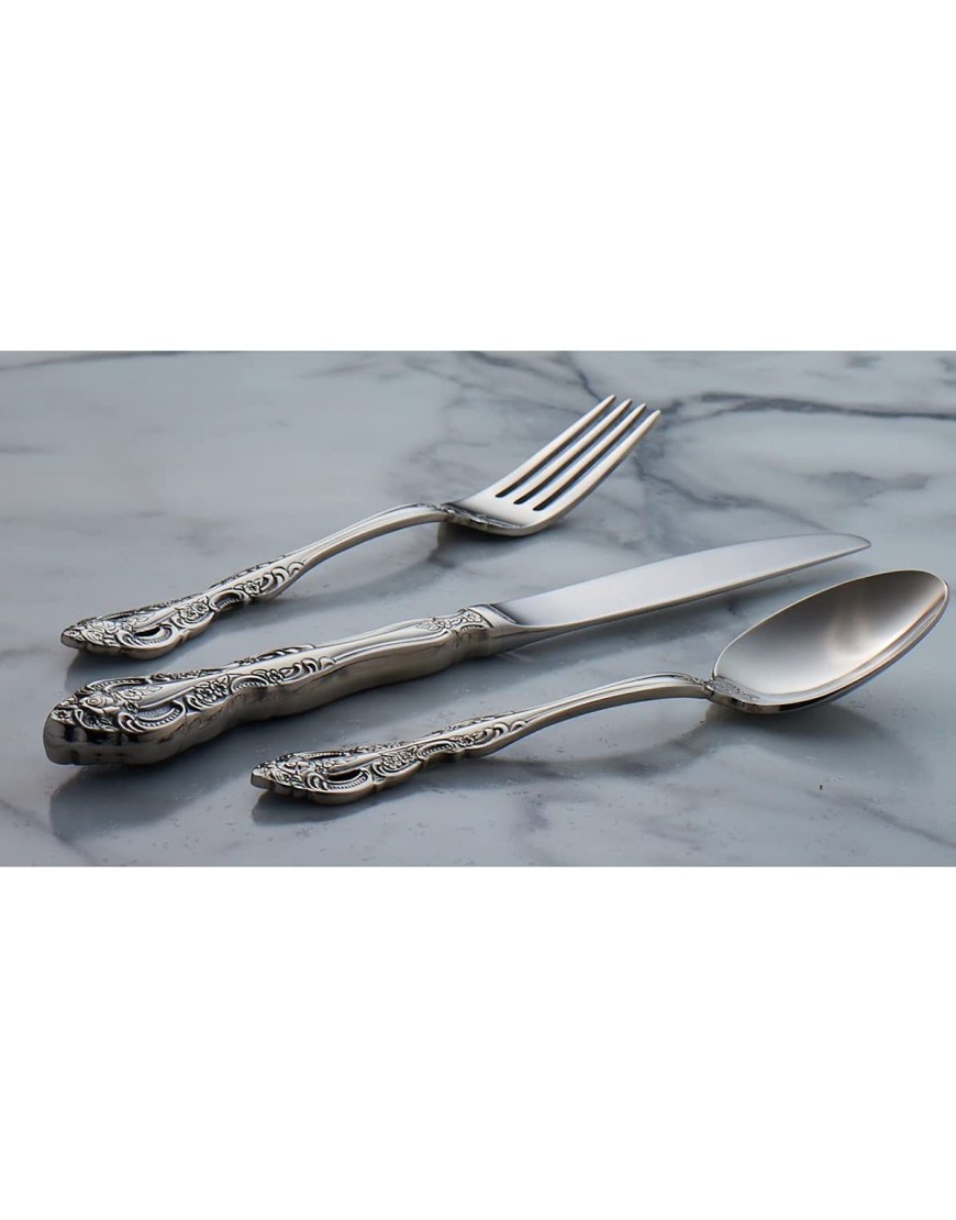 Oneida Michelangelo Fine Flatware Dinner Fork Set of 4 18 10 Stainless Steel Silverware Set Dishwasher Safe