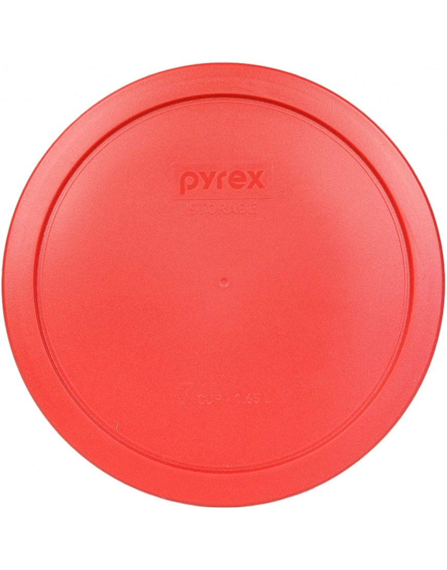Pyrex 2 7202-PC 1 Cup 2 7200-PC 2 Cup 2 7201-PC 4 Cup 2 7402-PC 6 7 Cup Red Round Plastic Food Storage Lids