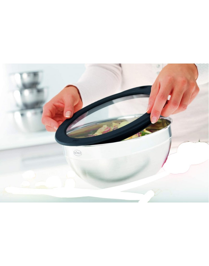 Rösle Universal Cookware Glass Bowl Lid 6.3 Inches Clear