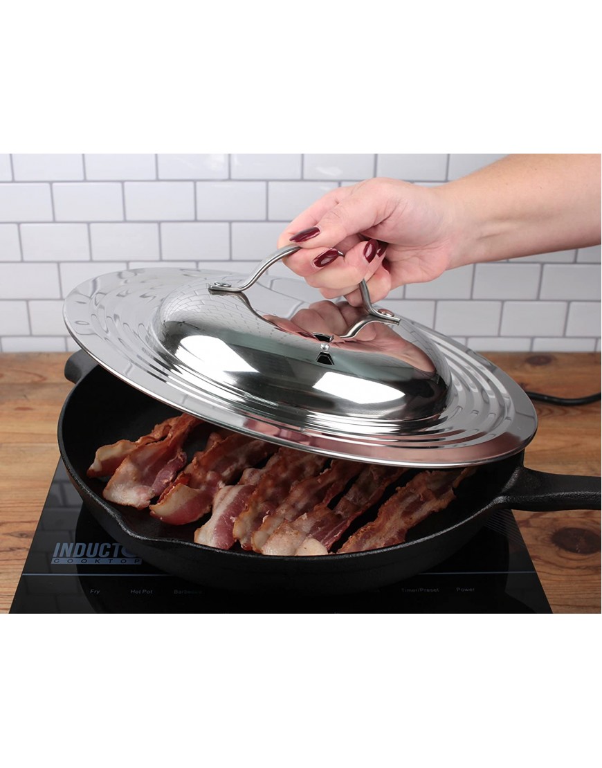 RSVP Endurance Stainless Steel Universal Lid with Adjustable Steam Vent