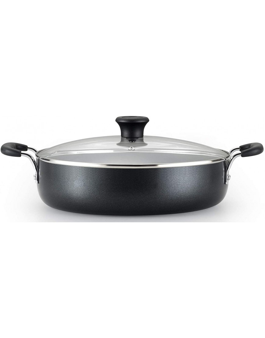 T-fal B36282 Nonstick Deep Covered Everyday Pan with Ergonomic Stay-Cool Handles Cookware 12-Inch Black