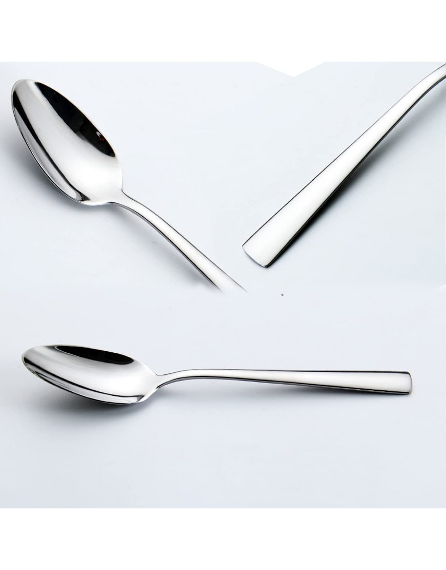 Teaspoons Set of 6,Stainless Steel Tea Spoons,6.29-inch Flatware Dessert Spoon,Dishwasher Safe,Silver