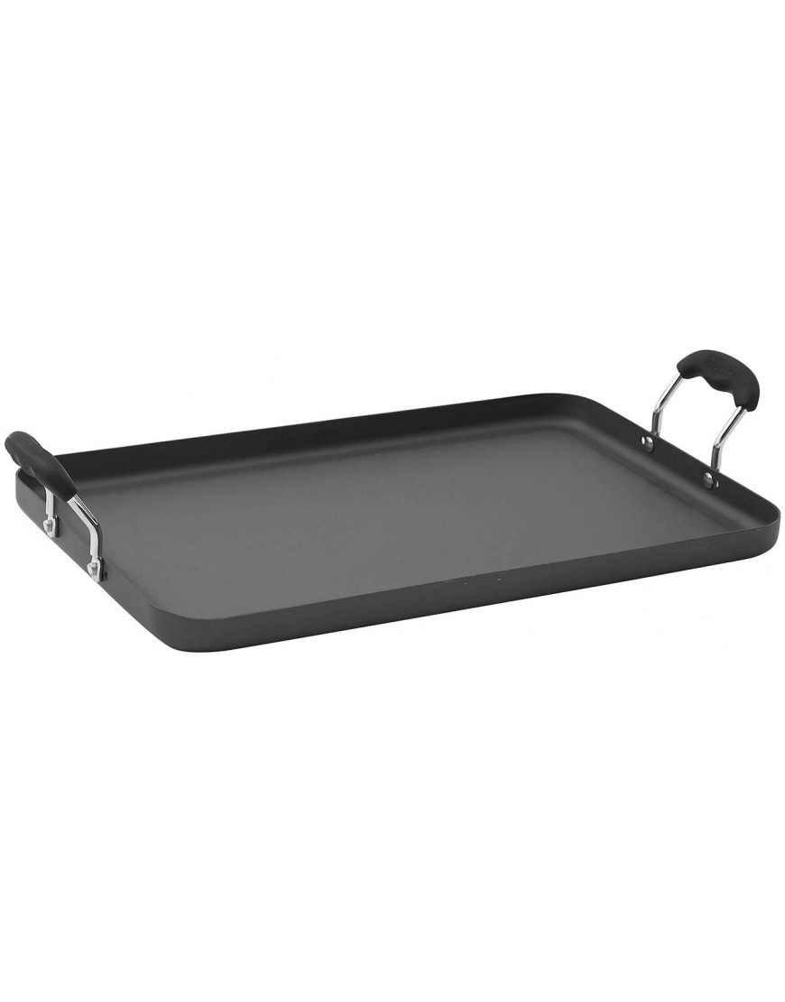 Winco HAG-2012 Deluxe Griddle 19-5 8" L X 12-1 4" W Silicone Wrapped Lifted Handles Hard Anodized Aluminum