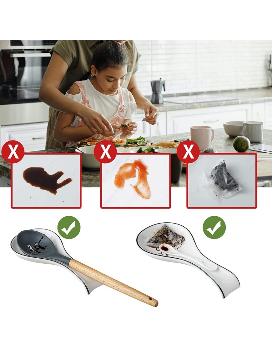Yoeuen Spoon Rest For Stove Top，Ceramic Spoon Holder For Kitchen Counter Funny Spoon Me Coffee Spoon Rests For Spoons Ladles Tongs