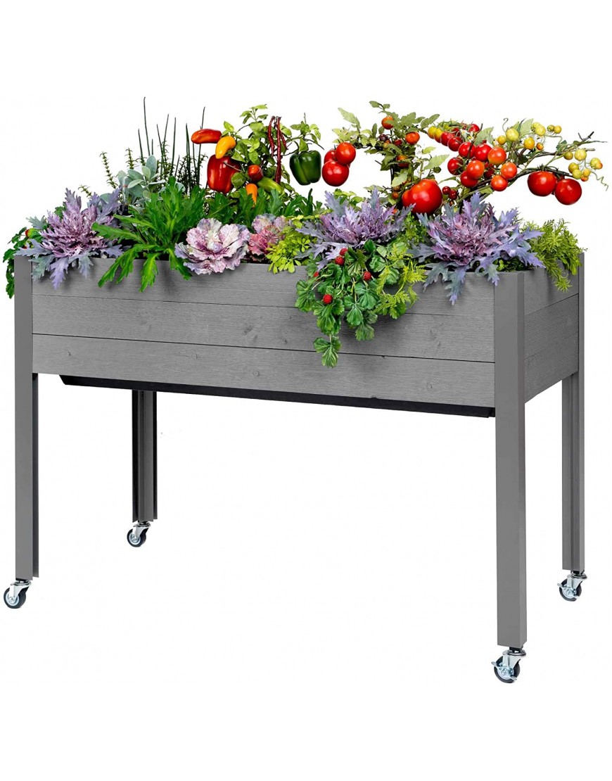 CedarCraft Self-Watering Elevated Spruce Planter 21" x 47" x 32"H The Flexibility of Container Gardening The Convenience of a self-Watering System. Grow Healthier More Productive Plants.