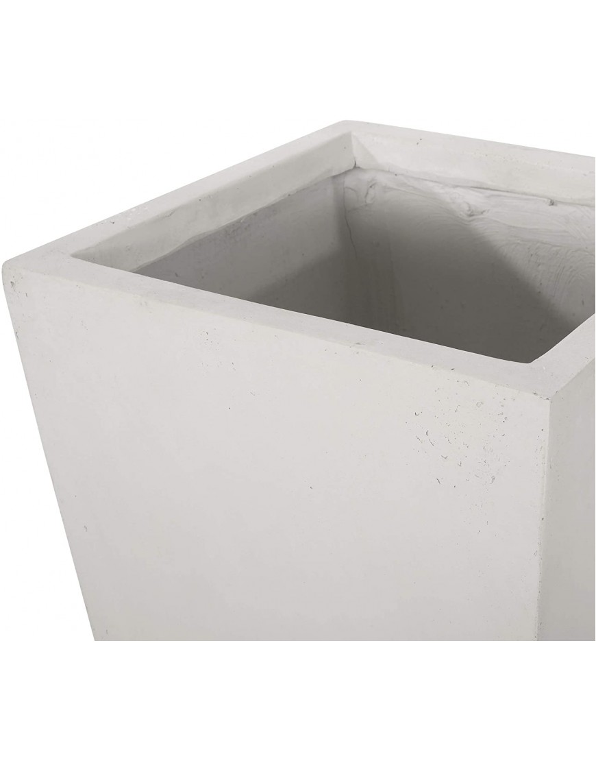 Christopher Knight Home 312940 Solomon Outdoor Modern Large Cast Stone Planter White