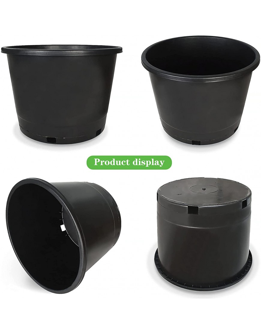 Elfinrm Planter Nursery Pots 8.4 Gallon Pots for Plants Injection Molded Plastic Nursery Pots Plant Container 8.4 Gal 10-Pack