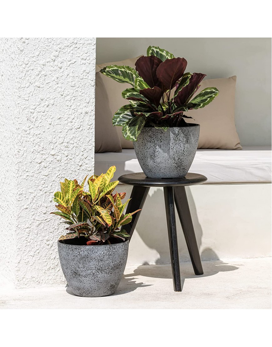Flower Pots Outdoor Indoor Garden Planters,Plant Containers with Drain Hole