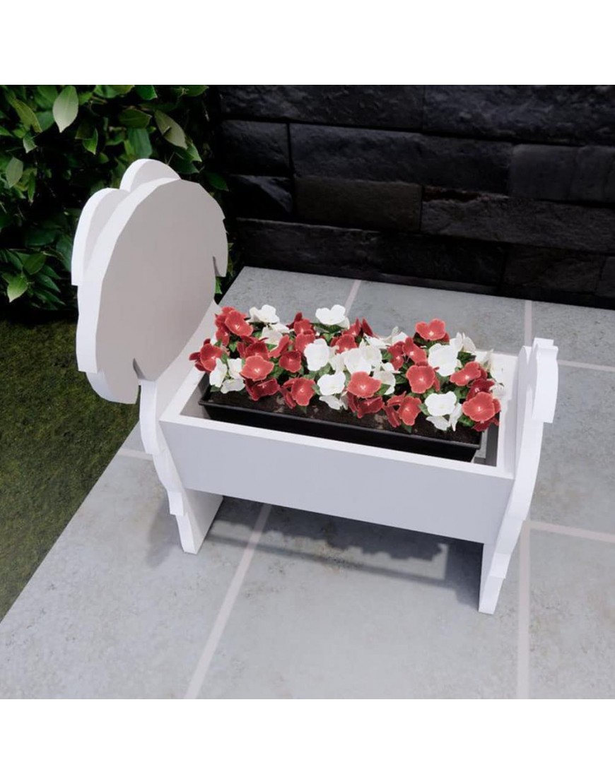 JBDKAS Shih Tzu Dog Shape Flower Pot,Animal Shaped Succulent Planter Outdoor Backyard Pots Garden Decoration Furnishings,43.7 * 21.8 * 25cm 17.2 * 8.6 * 9.8in
