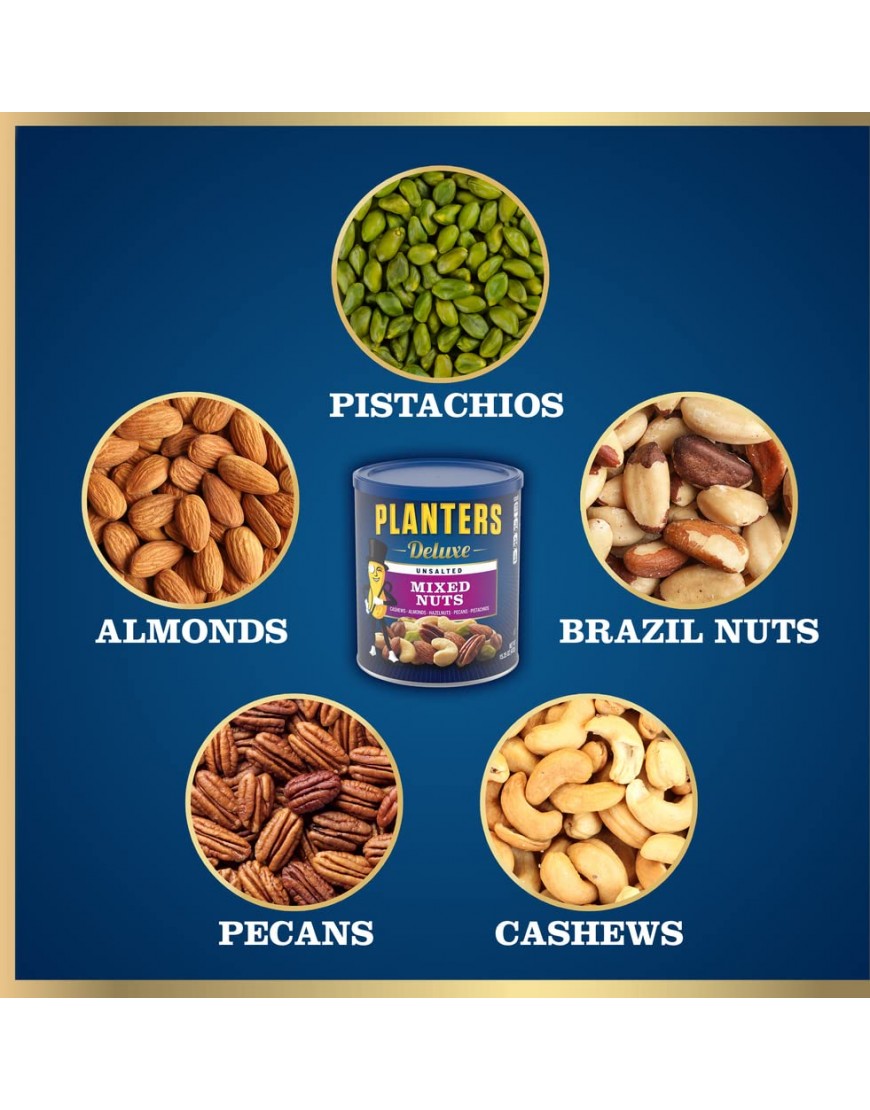 Planters Mixed Nuts Less Than 50% Peanuts with Peanuts Almonds Cashews Hazelnuts Pecans & Sea Salt 3.5 lb Canister