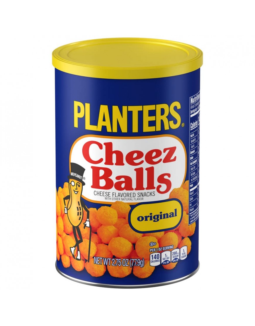 Planters Original Cheez Balls Cheese Flavored Snacks 2.75 Ounce Pack of 12