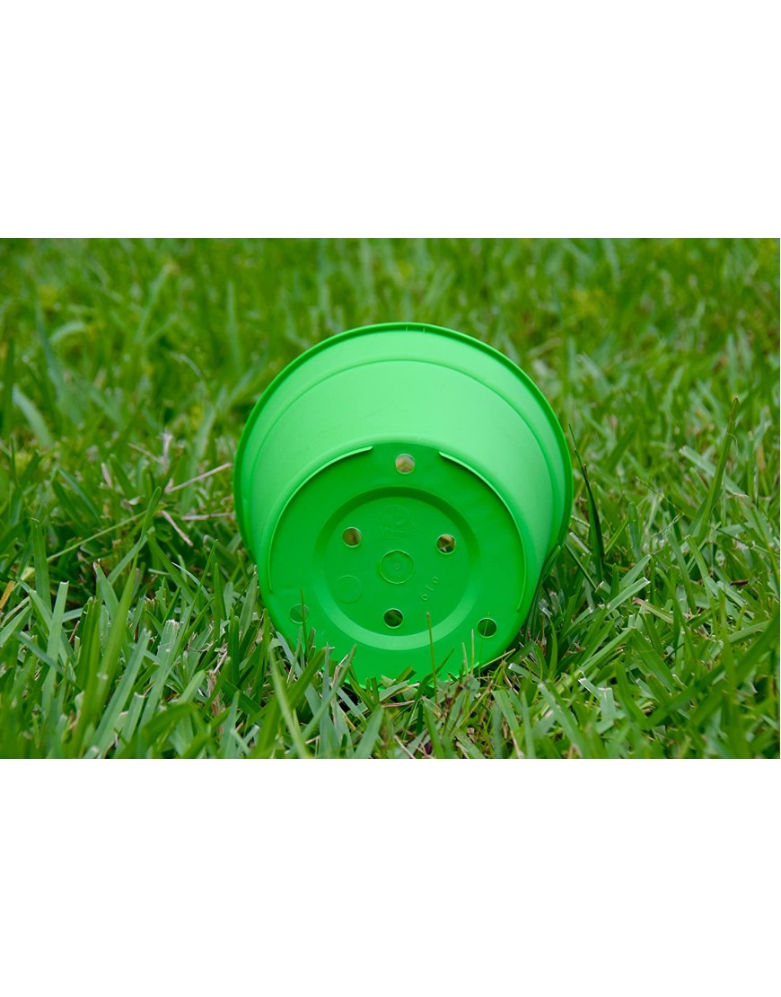 Premium High Density Plastic Planter of 7.5 Diameter Set of 3 Units Light Green Color