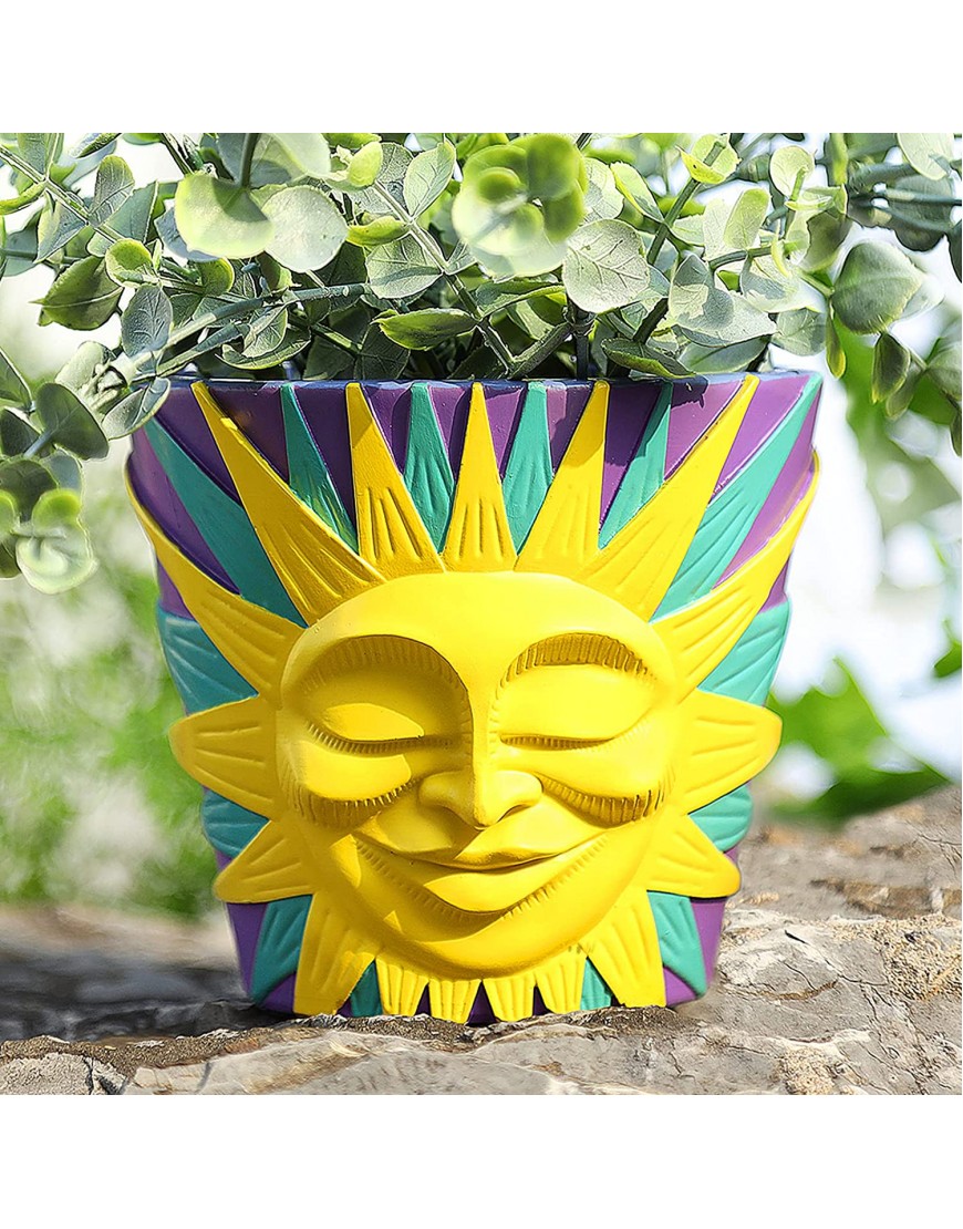 Sunny Head Planter GUGUGO Face Planters Pots with Drainage Flower Plant Pots for Indoor Plants Unique Funny Small Succulent Desk Vase for Plant Lover Gifts