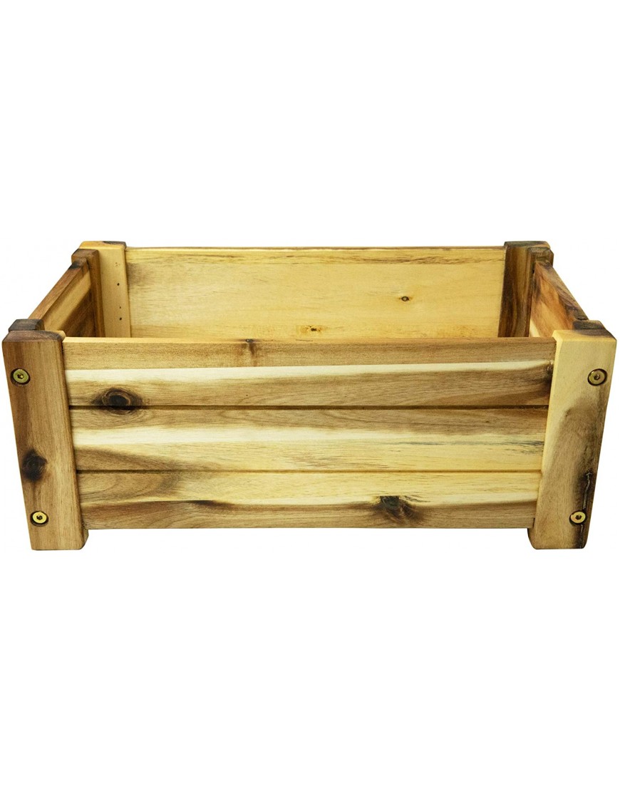 Wooden Planter Box Rectangle Shape for Garden Patio or Window 17 x 9.7 x 7 Inch