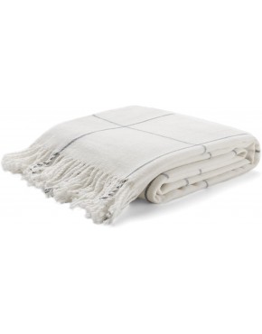 Arus Highlands Collection Tartan Plaid Design Throw Blanket 60 by 80 Inches Off-White