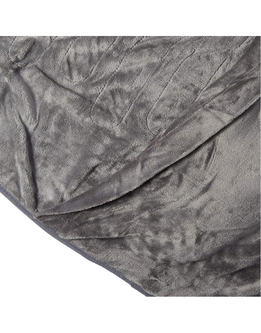 Beautyrest Foot Pocket Soft Microlight Plush Electric Blanket Heated Throw Wrap with Auto Shutoff 50x62 Grey