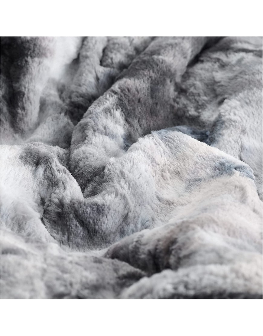 Bedsure Faux Fur Throw Blanket for Couch Dark Grey Fuzzy Plush Fluffy Soft Sherpa Fleece Blankets and Throws for Sofa and Bed 50x60 inches