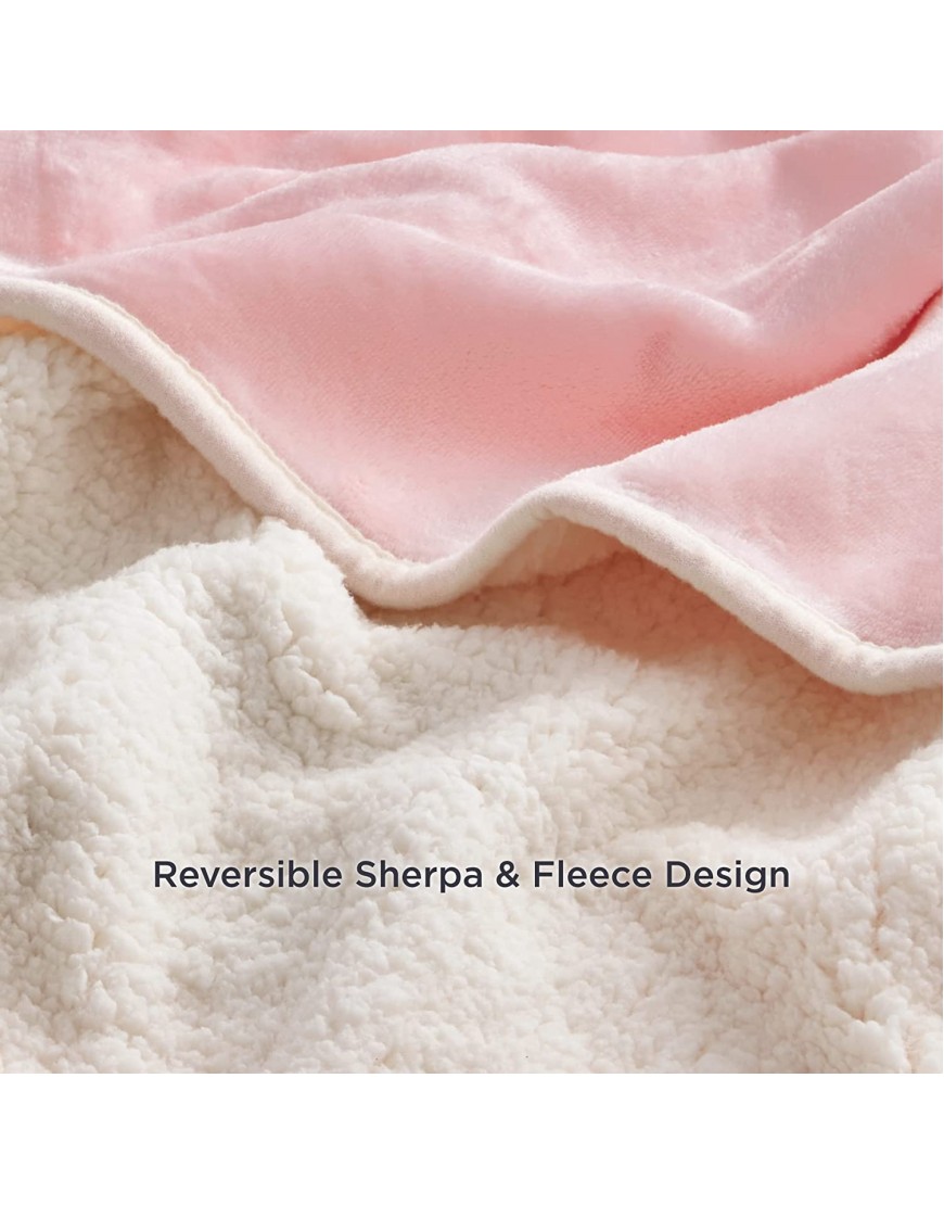 Bedsure Waterproof Dog Blankets for Small Dogs Small Cat Blanket Washable for Couch Protection- Sherpa Fleece Puppy Blanket Soft Plush Reversible Throw Furniture Protector 25X35 Pink