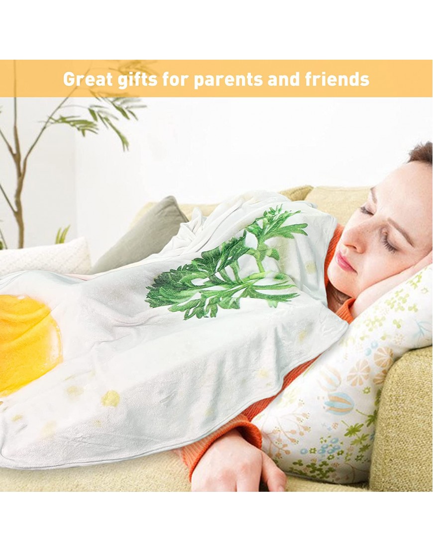 FANOYOL Food Egg Blanket Funny Gifts Blanket Double Sided Giant Egg Blanket for Adults and Kids 70 inches