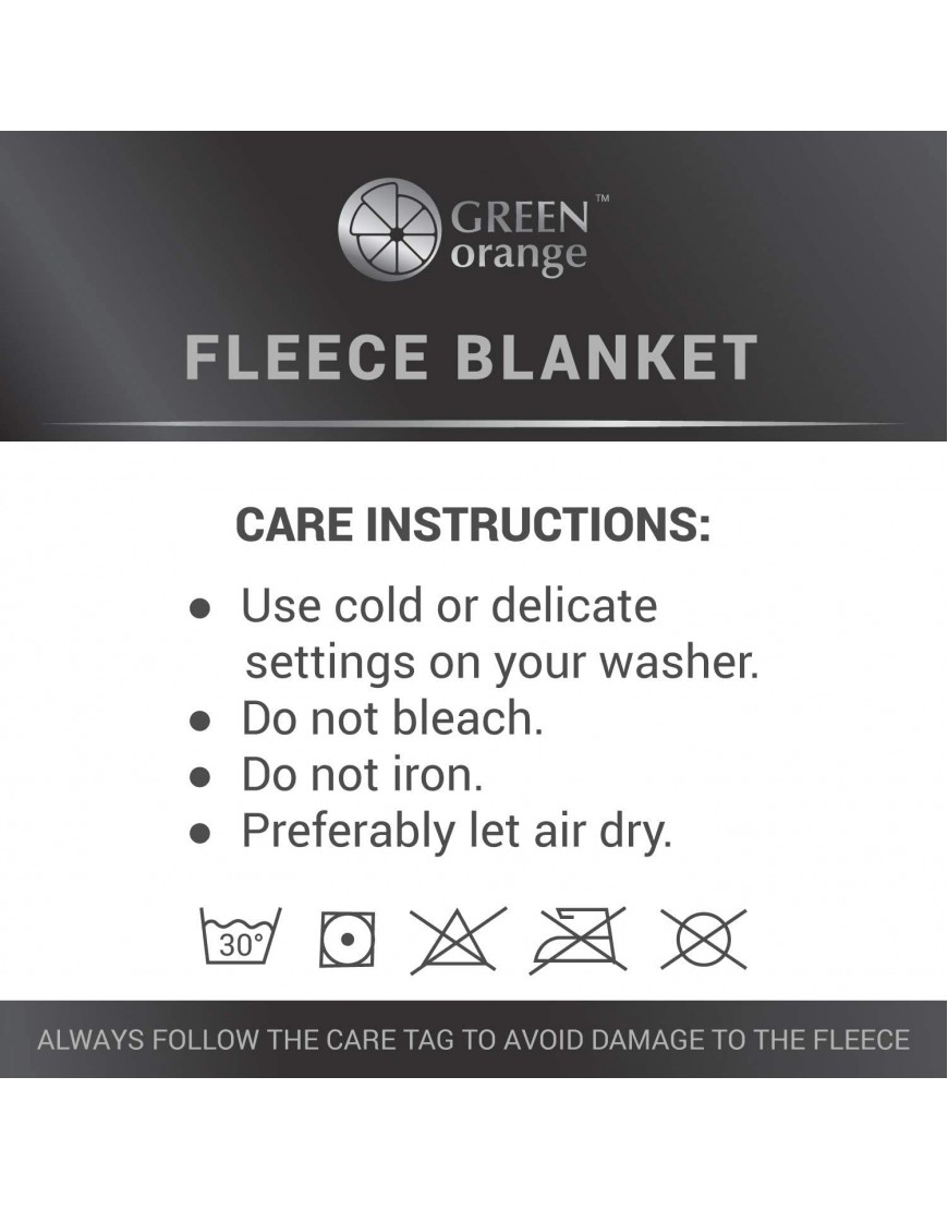 GREEN ORANGE Fleece Throw Blanket for Couch – 50x60 Lightweight Black and White – Soft Plush Fluffy Warm Cozy – Perfect for Bed Sofa