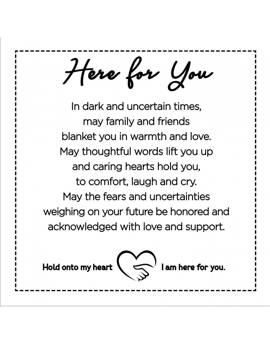 “Here for You” Blanket -Encouragement Gift Caring Gift Support Gift for Difficult Times Bereavement Gift for Miscarriage Infant Loss