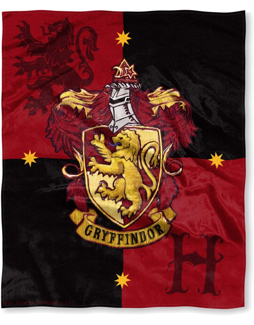 Northwest Harry Potter House Crests Silk Touch Throw 50 x 60- Gryffindor