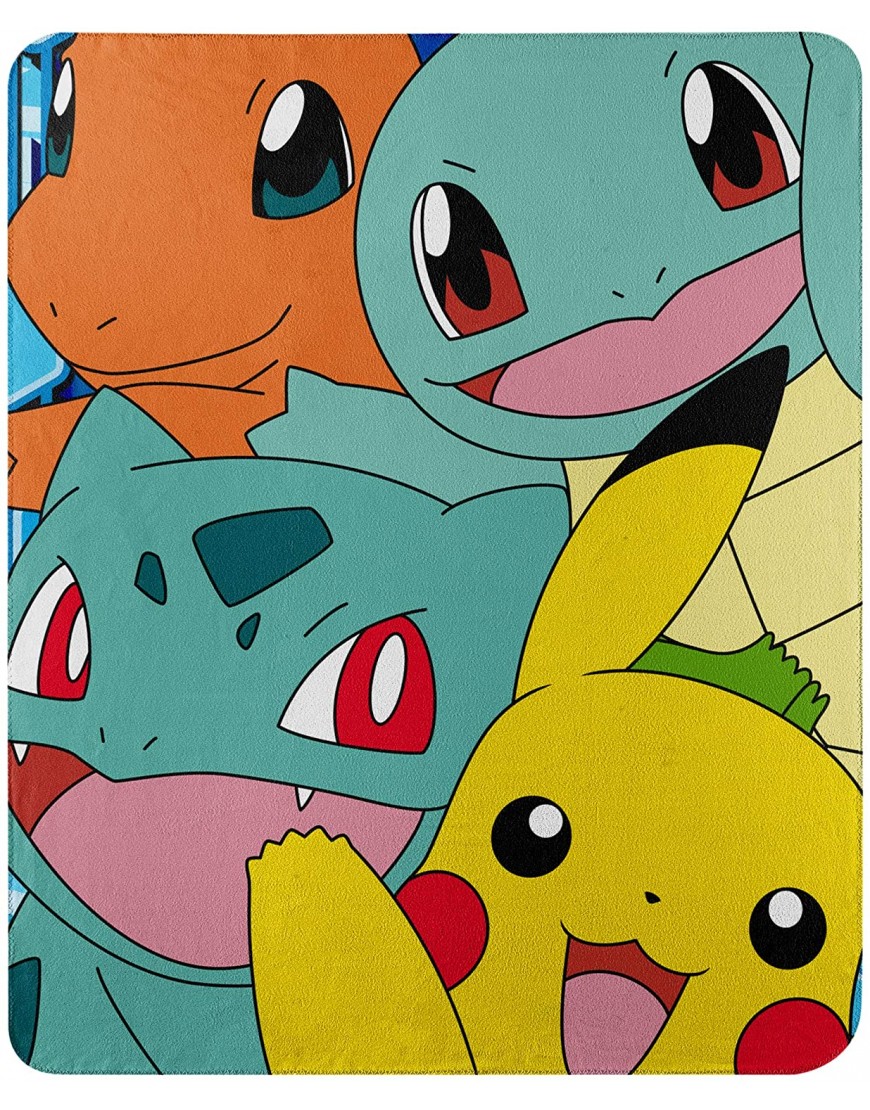 Pokémon Meet the Group Fleece Throw Blanket 45 x 60 Multi Color
