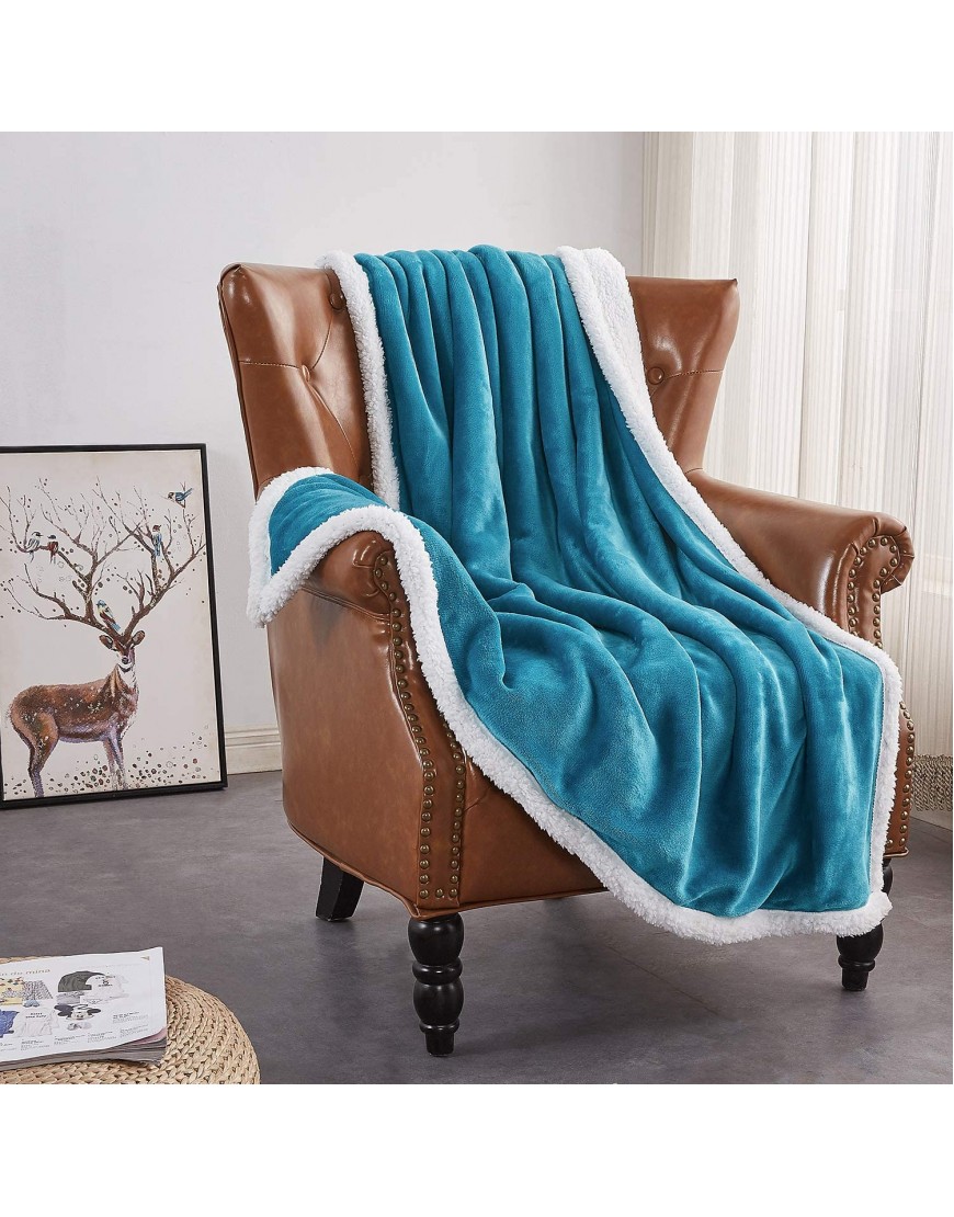 Rose Home Fashion Throw Blankets Get Well Soon Gifts Gifts for Women Birthday Gifts for Women Sherpa Blanket Couch Blanket 50 X 60 Throw Teal