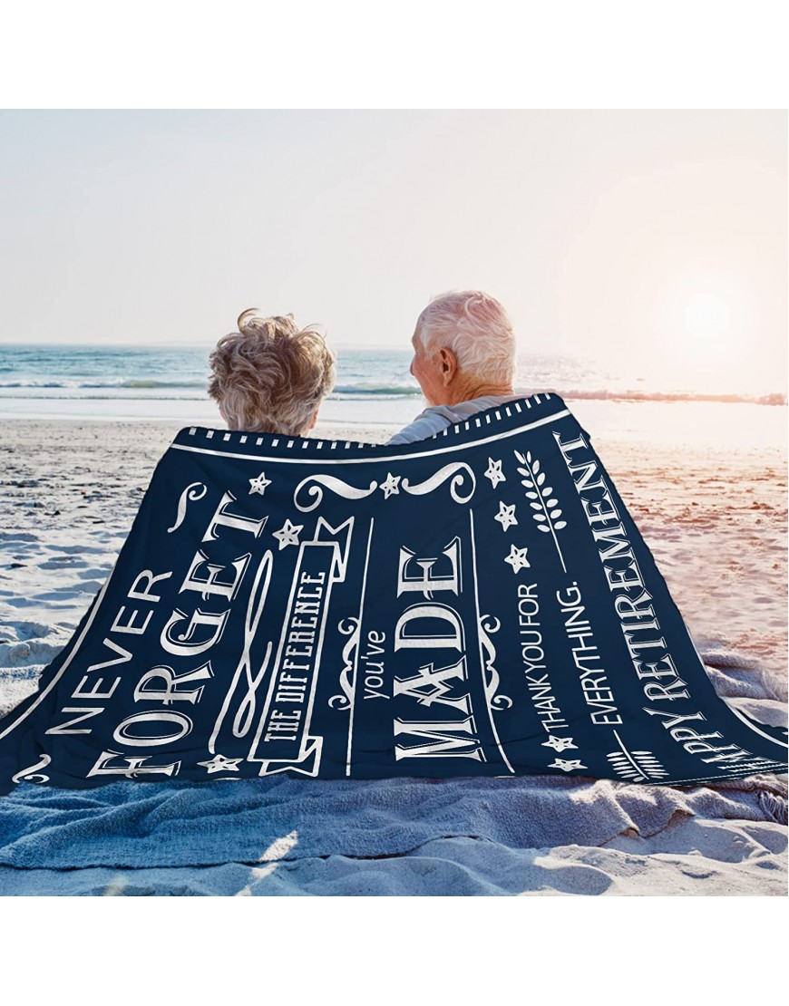 Wisegem Retirement Gifts for Women Men Retirement Throw Blankets 60x 50 Farewell Gifts for Coworkers Boss Retirement Party Gifts for Dad Mom Grandpa Grandma Happy Retirement Flannel Fleece Blanket
