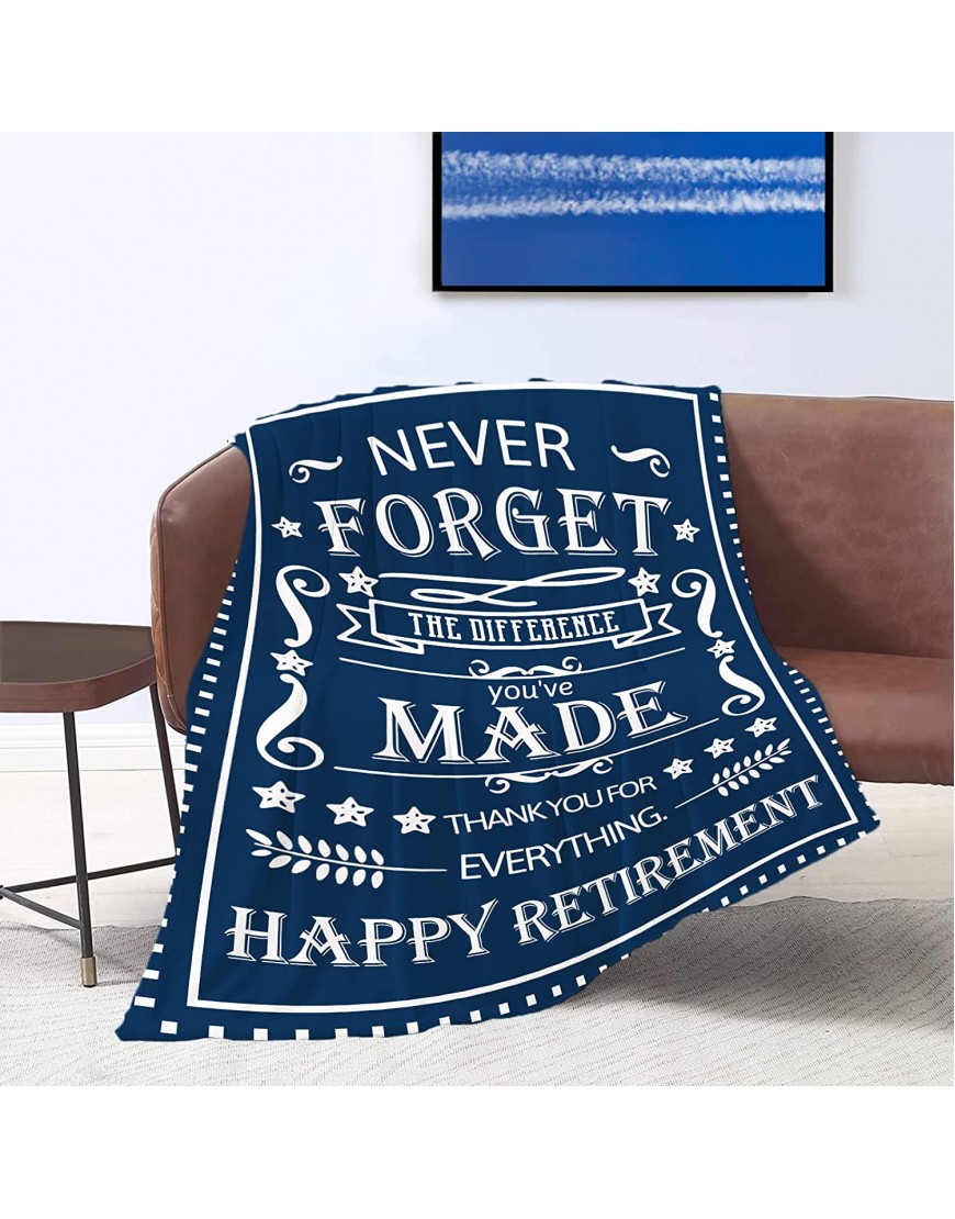 Wisegem Retirement Gifts for Women Men Retirement Throw Blankets 60x 50 Farewell Gifts for Coworkers Boss Retirement Party Gifts for Dad Mom Grandpa Grandma Happy Retirement Flannel Fleece Blanket