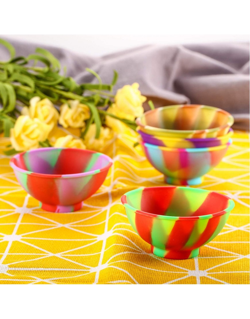 14 Pieces Mini Silicone Pinch Bowls 1.75 Ounce Prep and Serve Bowls Multicolor Reusable Snack Bowls Silicone Condiment Bowls for Sauce Nuts Candy Fruits Appetizer Snacks