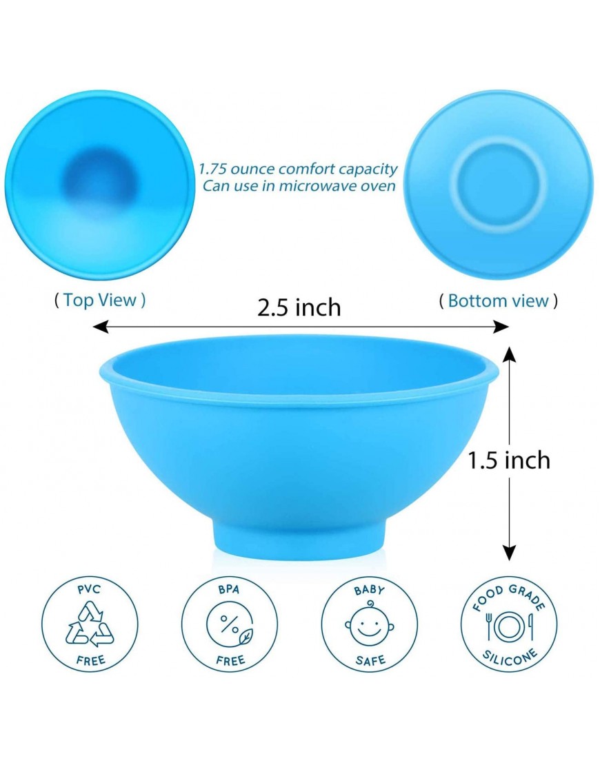 7 Pieces Mini Silicone Bowls Multicolored Pinch Bowls Reusable Snack Bowls Silicone Condiment Bowls for Sauce Nuts Candy Fruits Appetizer Snacks Solid Color