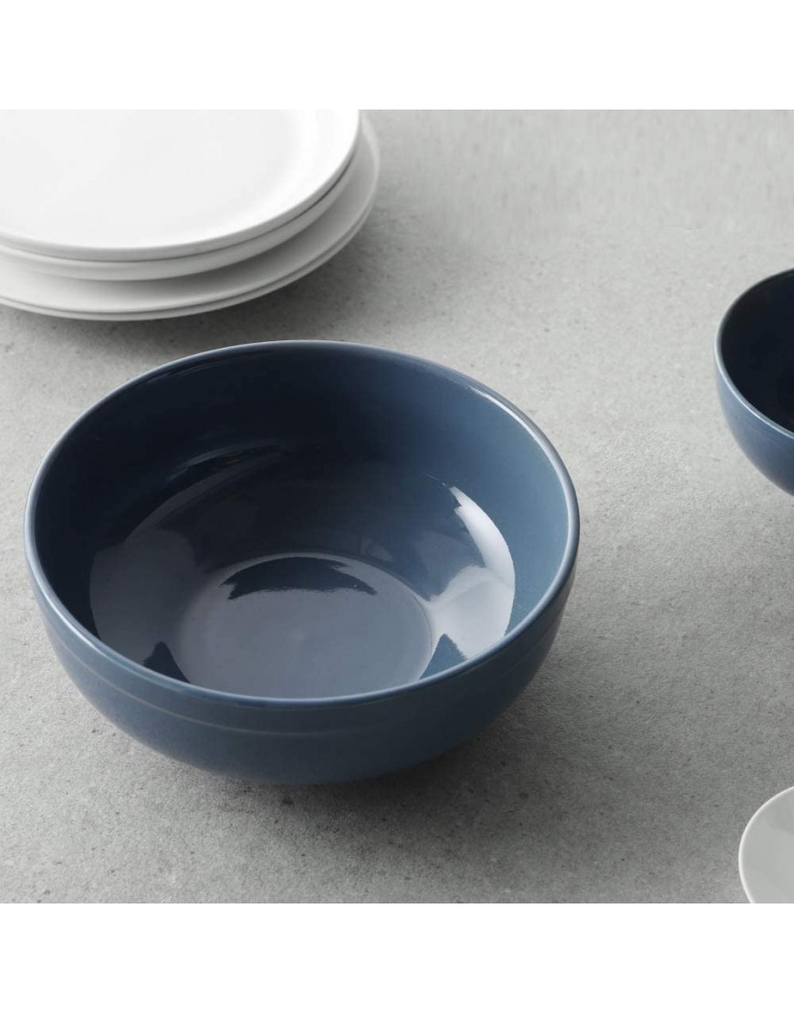 DOWAN Porcelain Soup Bowls 32 Ounces Individual Salad Bowls Serving Bowls for Pasta Soup Cereal Salad Sturdy Pho Bowls for Kitchen Dishwasher & Microwave Safe Bowls Set of 3 Blue Airy Blue