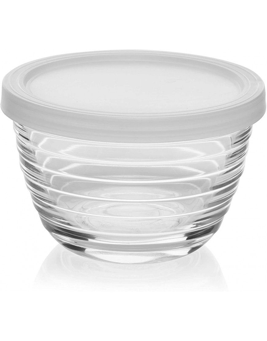 Libbey Small Glass Bowls with Lids 6.25-ounce Set of 8