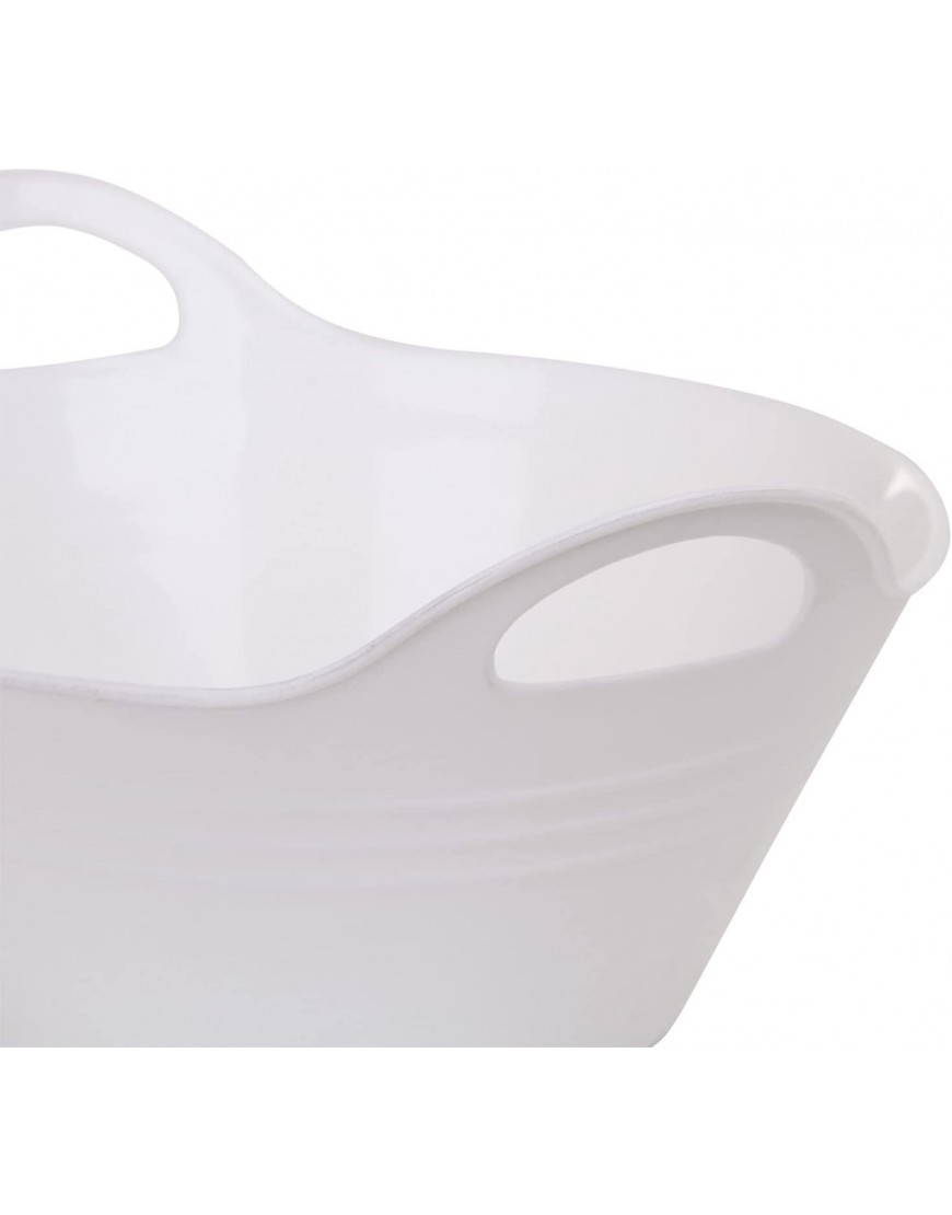 Mintra Home Plastic Bowl With Handles Large 2pk White