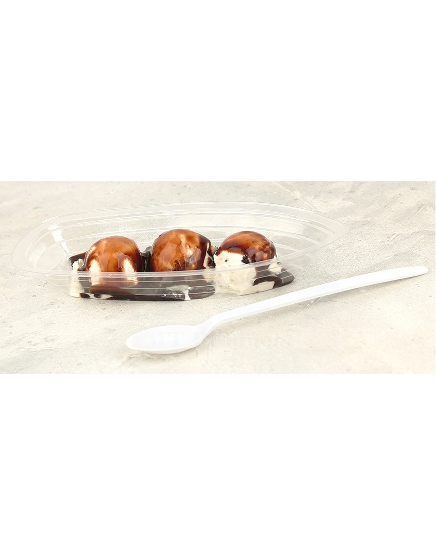 MT Products 12 oz. Clear Plastic Disposable Banana Split Boats Perfect Size Great Party Dish 30 Pieces