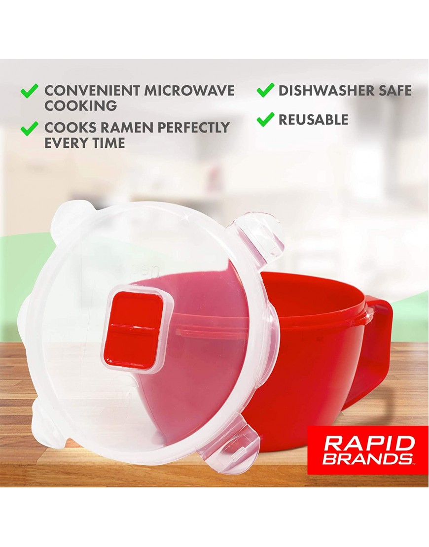 Rapid Cup Noodle Soup Bowl | Microwave Soup & Noodles in Minutes | Perfect for Dorm Small Kitchen or Office | Dishwasher-Safe Microwaveable & BPA-Free