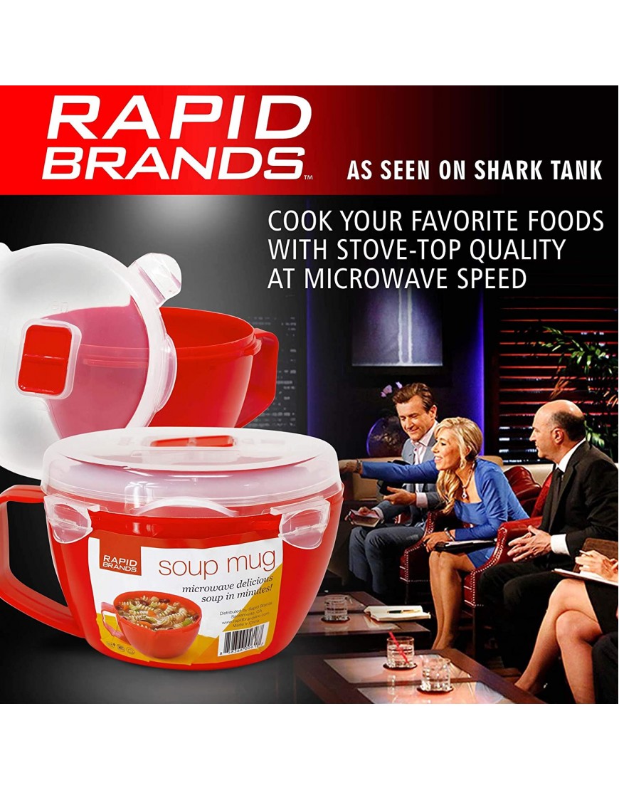 Rapid Cup Noodle Soup Bowl | Microwave Soup & Noodles in Minutes | Perfect for Dorm Small Kitchen or Office | Dishwasher-Safe Microwaveable & BPA-Free