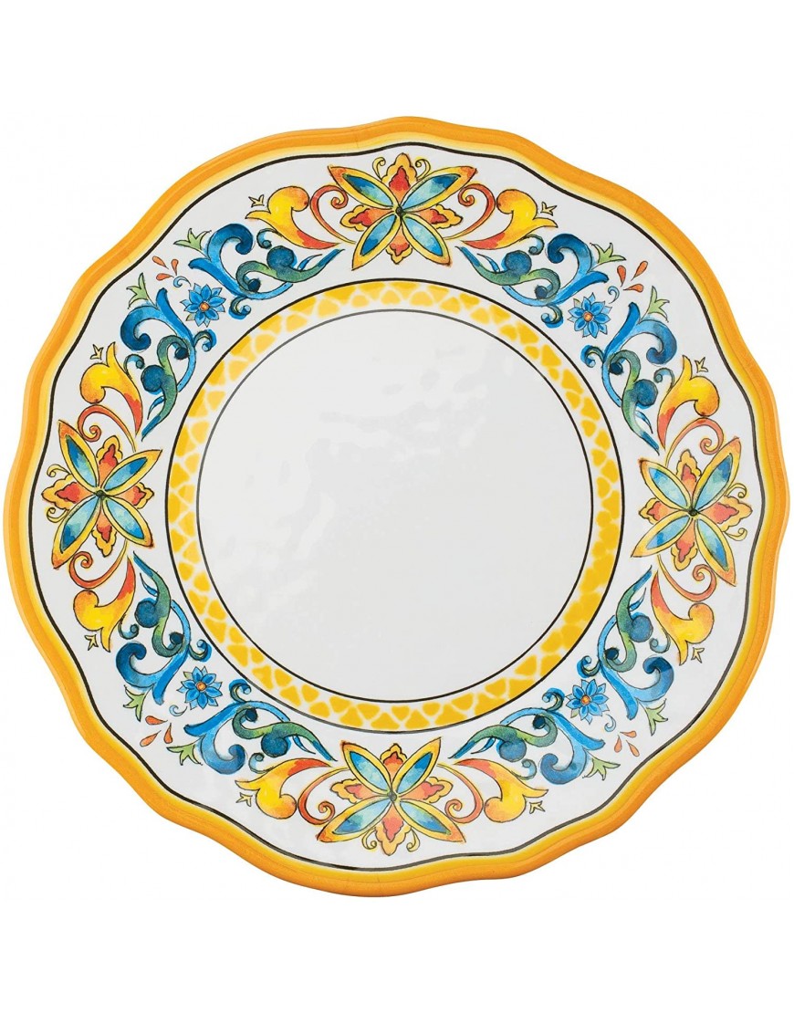 UPware 12-Piece Melamine Dinnerware Set Includes Dinner Plates Salad Plates Bowls Service for 4. Chianti