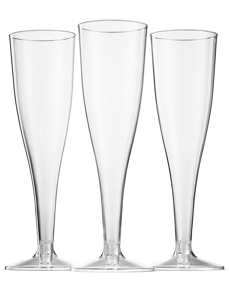 100 Pack Plastic Champagne Flutes 5 Oz Clear Plastic Toasting Glasses Disposable Wedding Thanksgiving Party Cocktail Cups