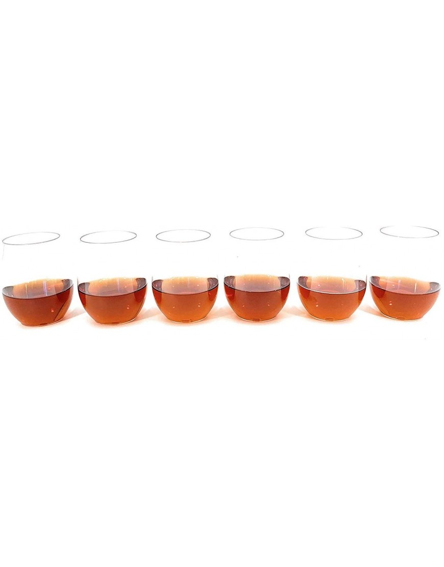 36 piece Stemless Unbreakable Crystal Clear Disposable Plastic Wine Glasses Set of 36 10 Ounces