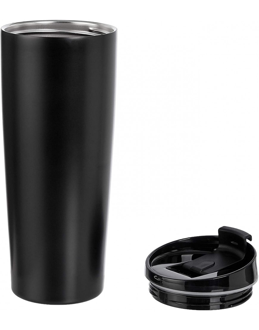 Basics Stainless Steel Tumbler with Flip Lid Vacuum Insulated– 30-Ounce 2-Pack Black