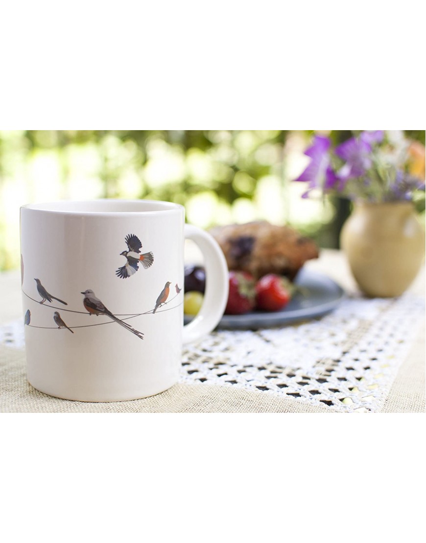 Birds on a Wire Heat Changing Mug Add Coffee or Tea and Colorful Birds Appear Comes in a Fun Gift Box