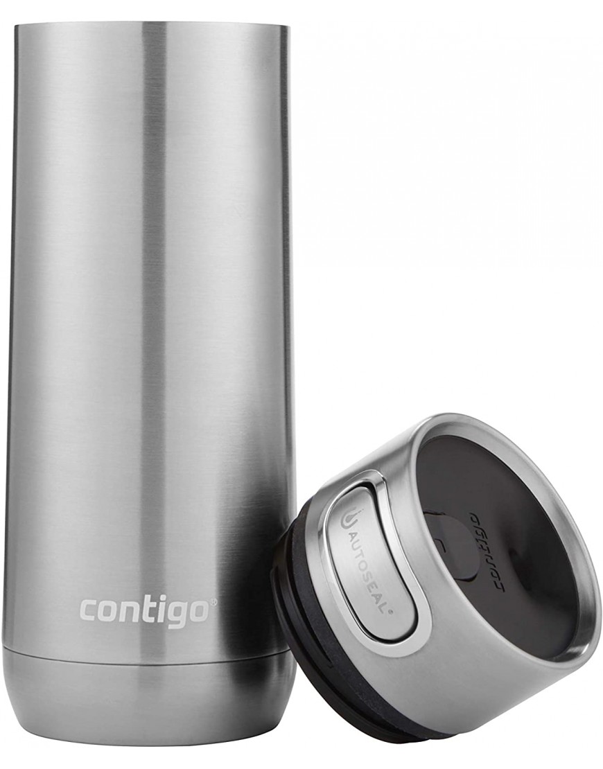 Contigo Luxe AUTOSEAL Vacuum-Insulated Travel Mug | Spill-Proof Coffee Mug with Stainless Steel THERMALOCK Double-Wall Insulation 16 oz. Stainless Steel