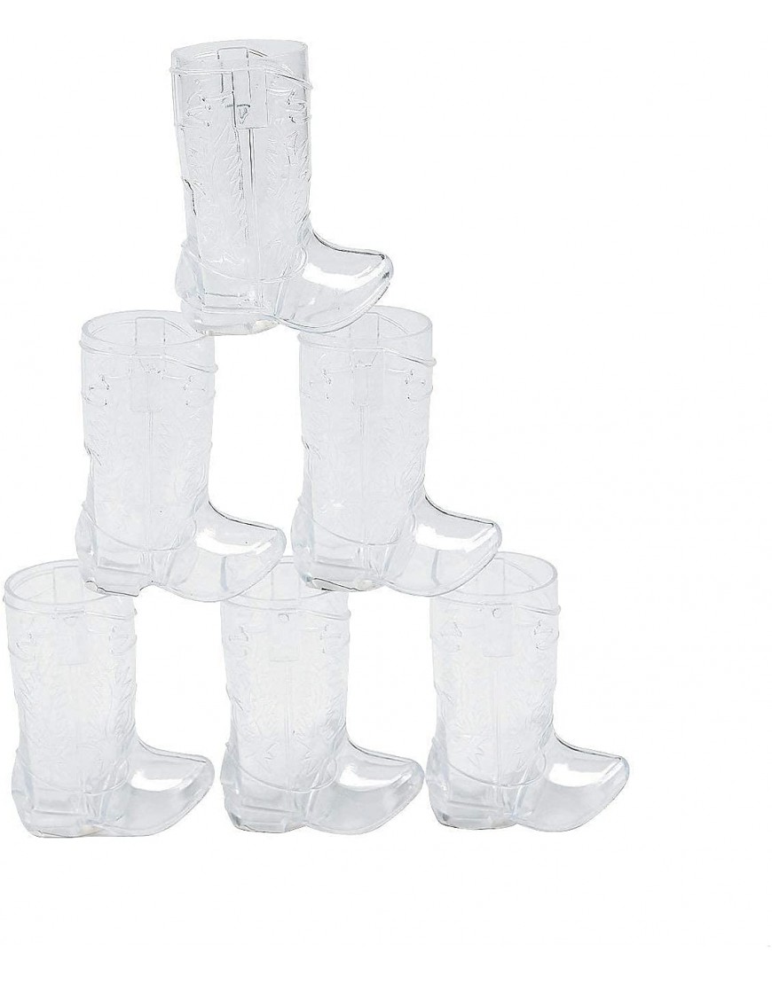 Cowboy Boot Shot Glass & Cups 12 Shot Glasses & 2 Big Mug 17oz Hard Plastic Cowboy Party Decorations Supplies Nashville Bachelorette Party Cowgirl Themed Birthday Adult Kid by 4E's Novelty